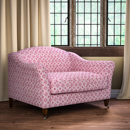 Floral Tile Pink Fabric