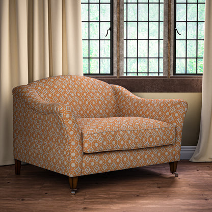 Floral Tile Cinnamon Fabric