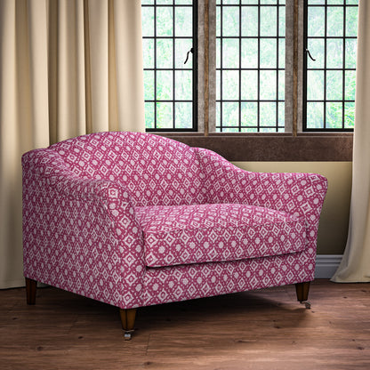 Floral Tile Pink Fabric