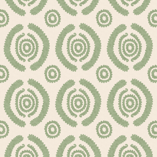 Haveli Green Wallpaper Sample