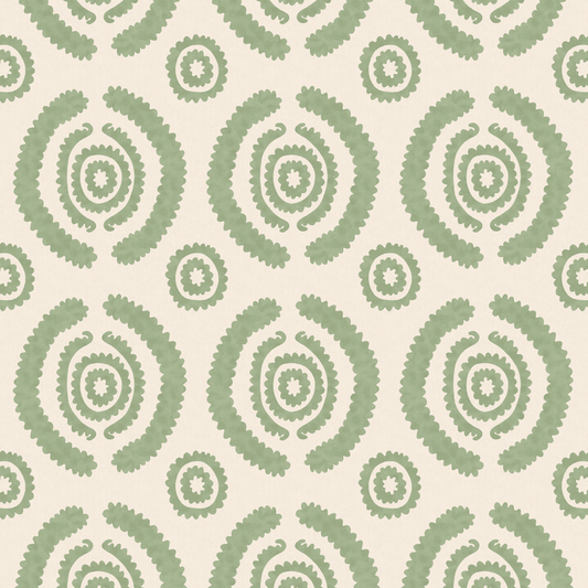 Haveli Green Wide-Width Wallpaper