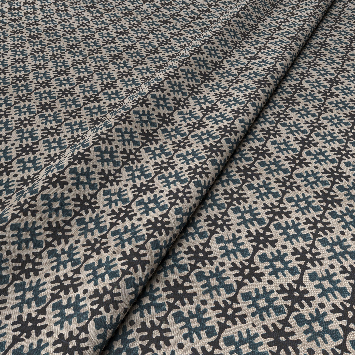 Hemant Blue/Black Fabric
