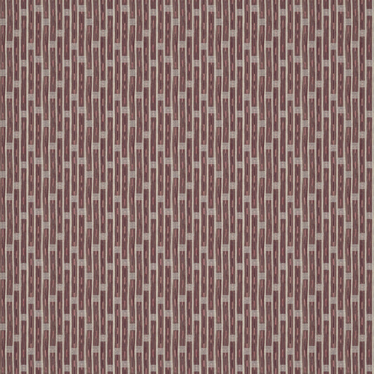 Inca Vertical Stripe Red Fabric
