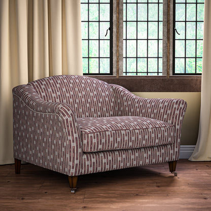 Inca Vertical Stripe Red Fabric