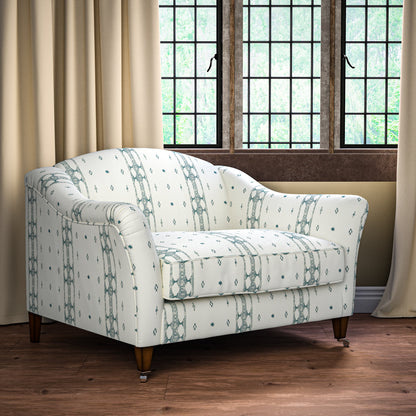 Indira Stripe Petrol Fabric