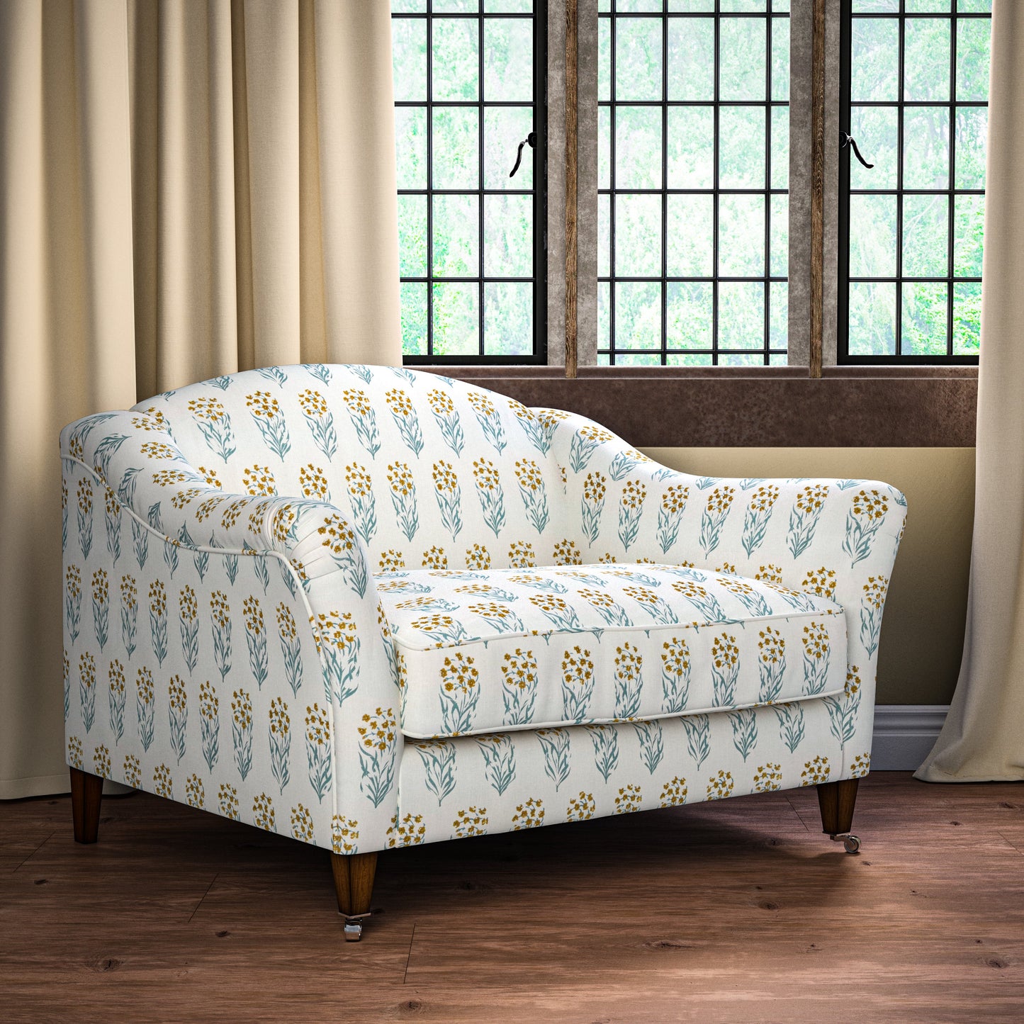 Kalindi Blue/Yellow Fabric