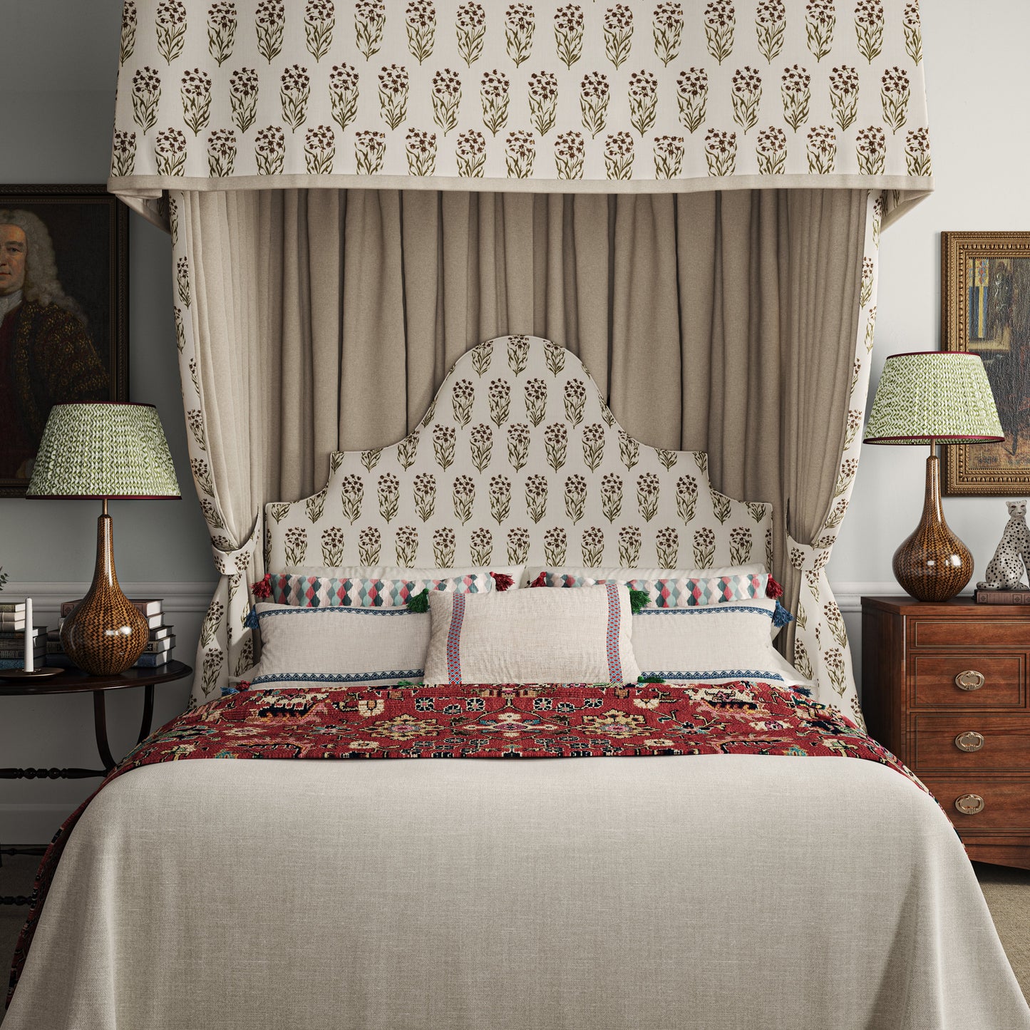 Kalindi Green/Sienna Fabric