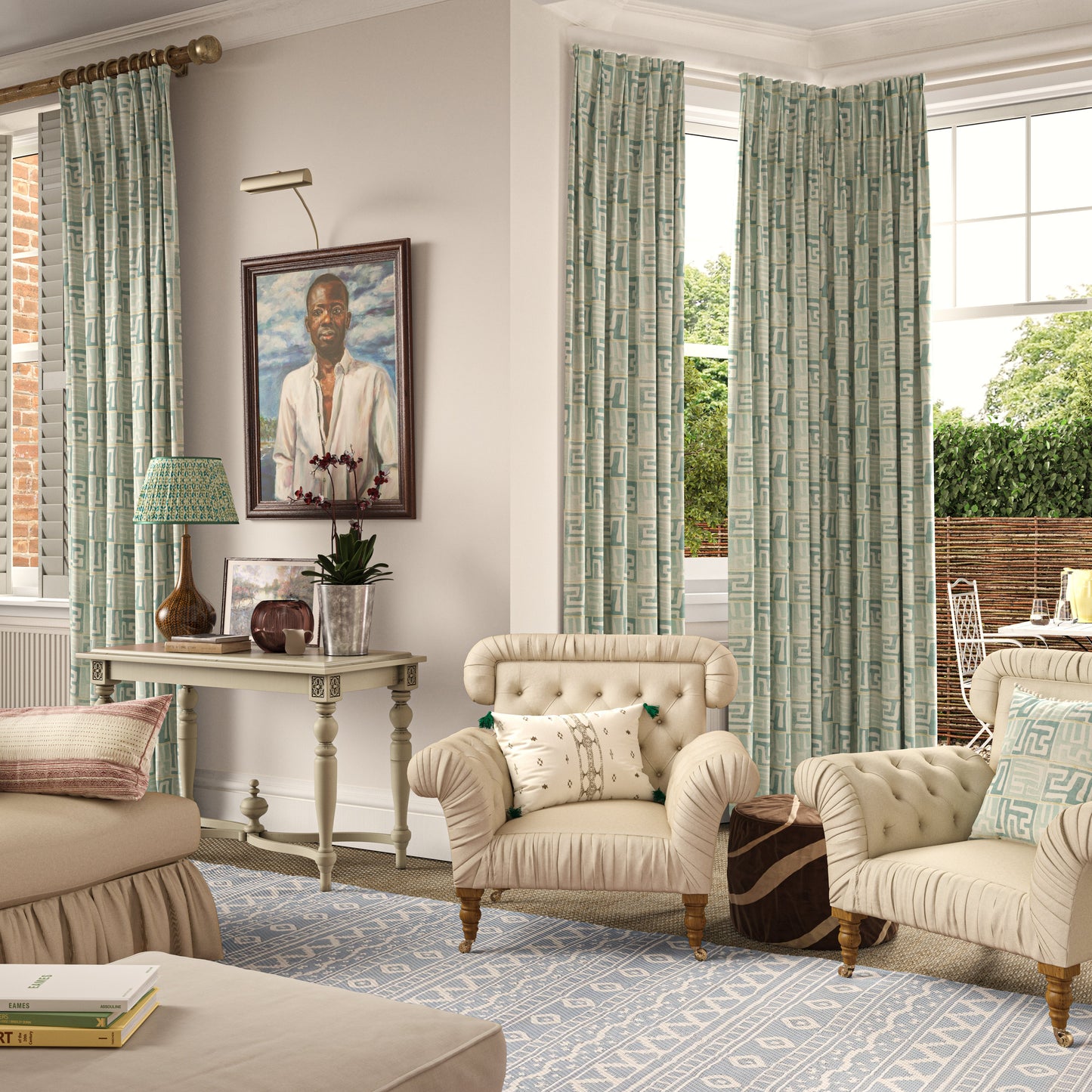 Kenil Blue/Turquoise Fabric