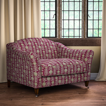 Killi Red/Beige on Natural Fabric