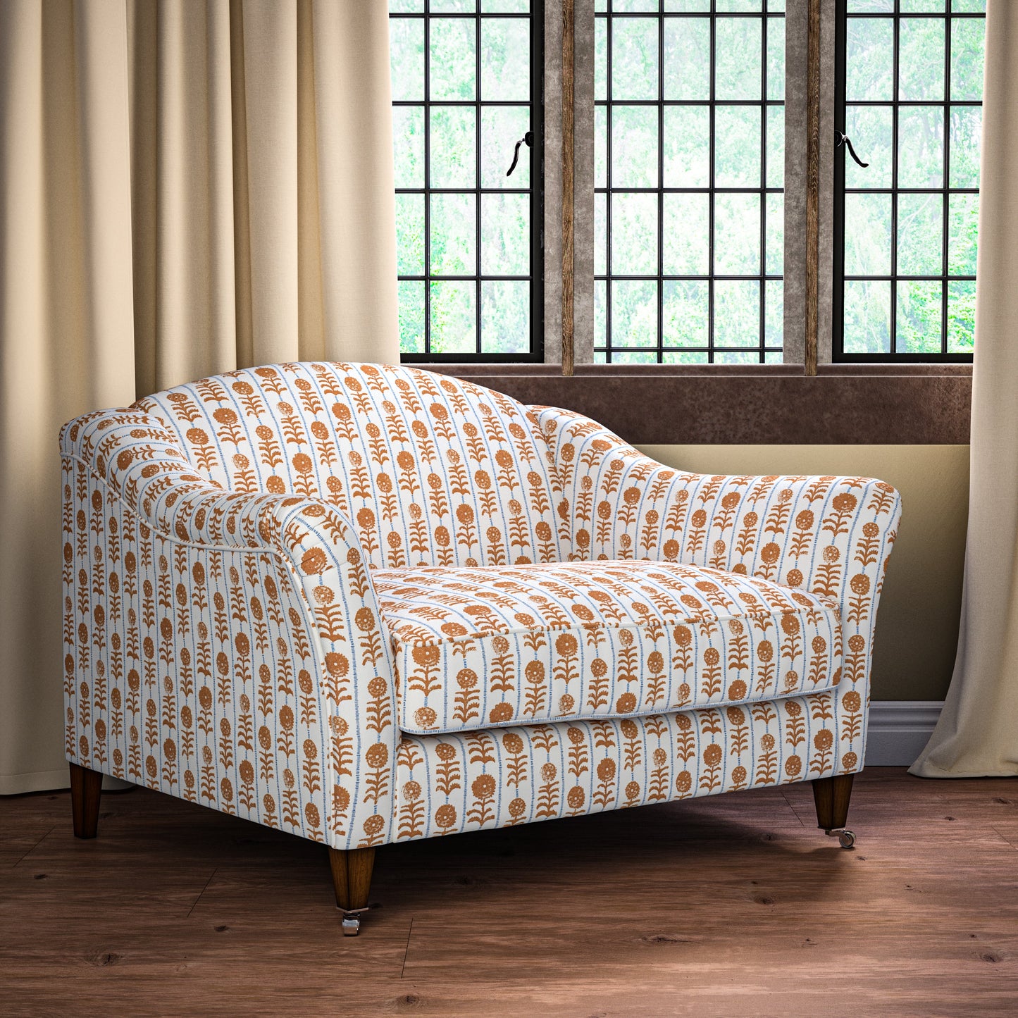 Killi Stripe Orange Fabric