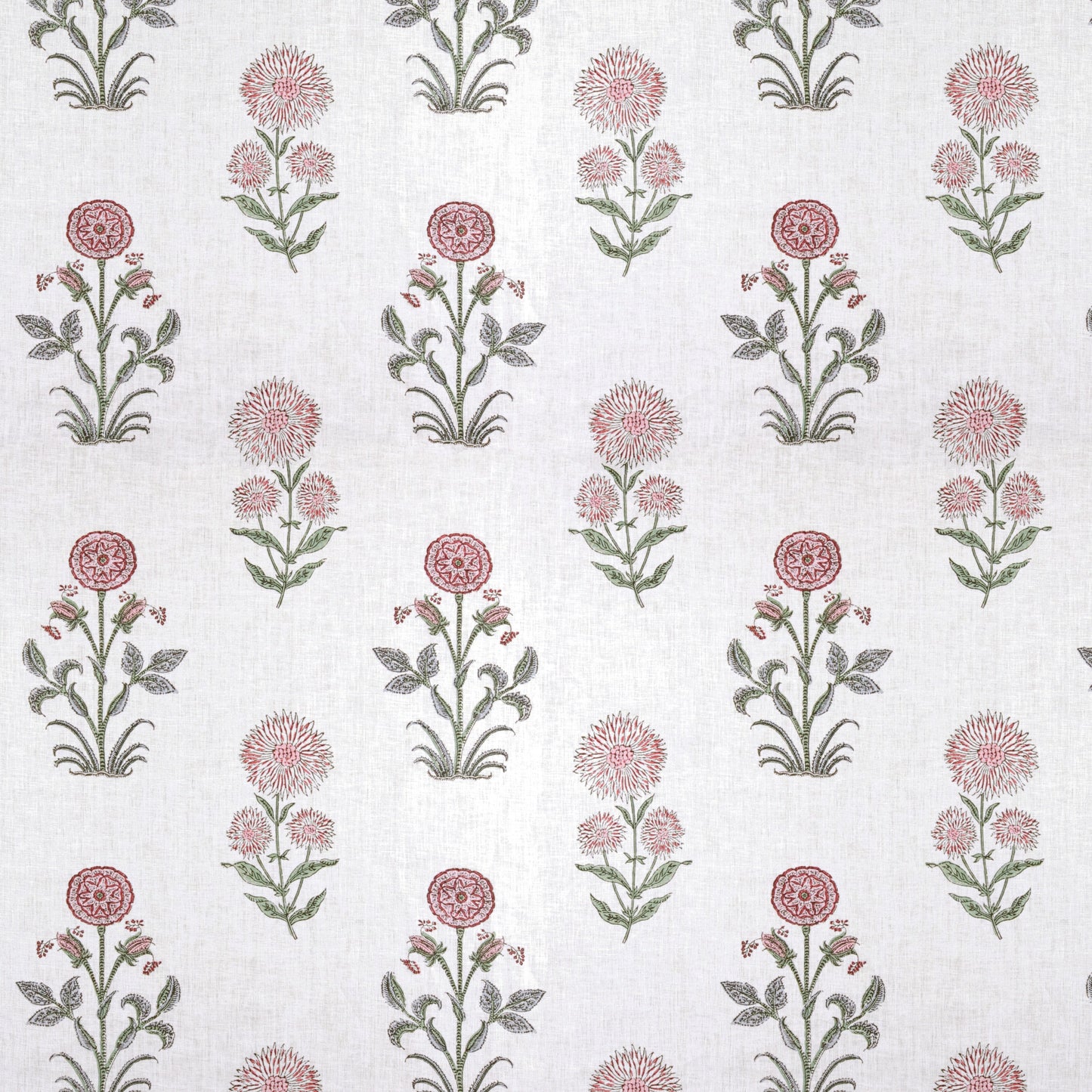 Magda Sprigless Pink/Green Fabric