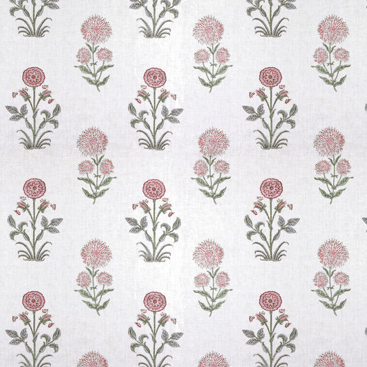 Magda Sprigless Pink/Green Fabric