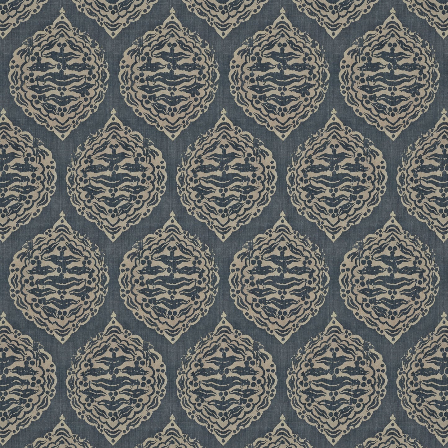 Mander Dark Blue Fabric