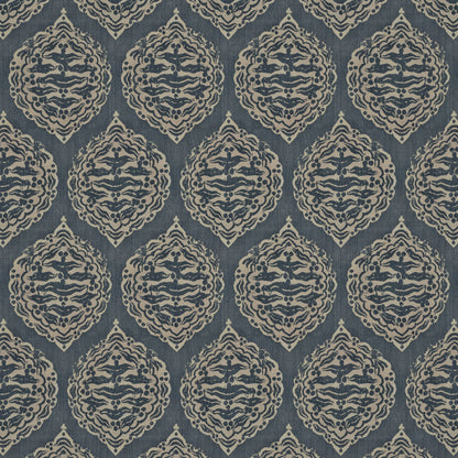 Mander Dark Blue Fabric