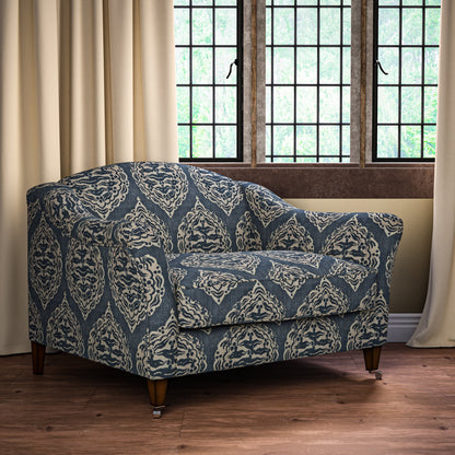 Mander Dark Blue Fabric