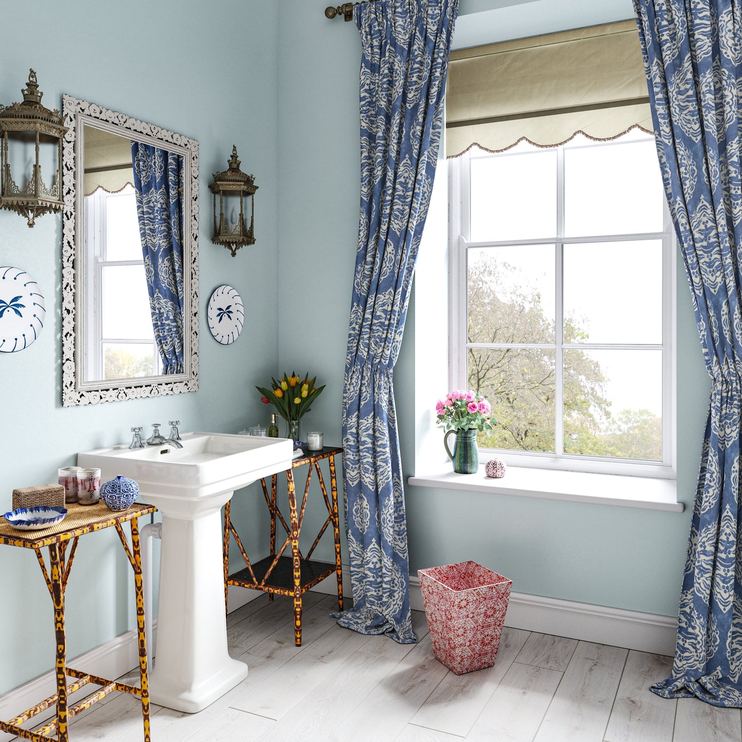 Mander Light Blue Fabric