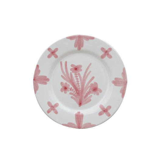Pink Summer Flower Ceramic Large Plate