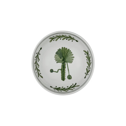 Green Palm Tree Ceramic Pudding Bowl