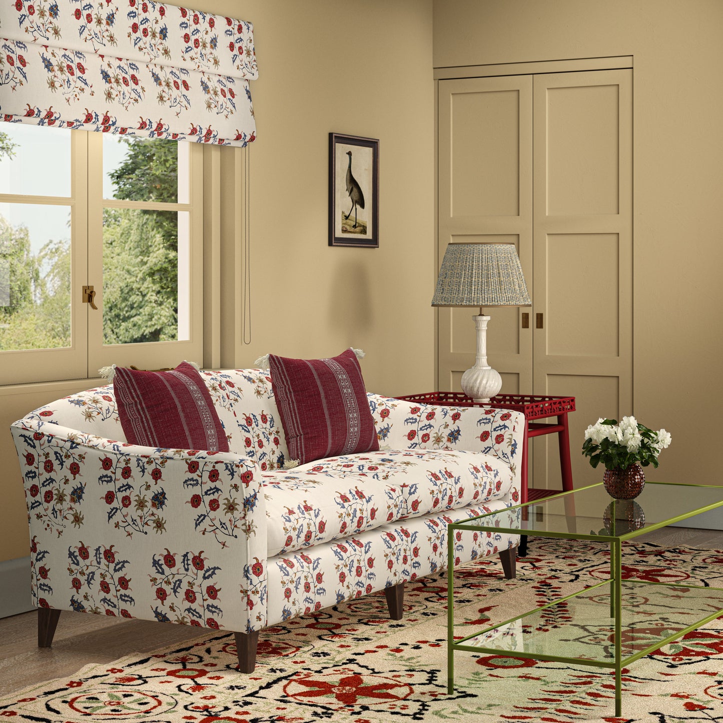 Samode Red/Blue Fabric