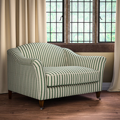 Sketched Stripe Green Fabric