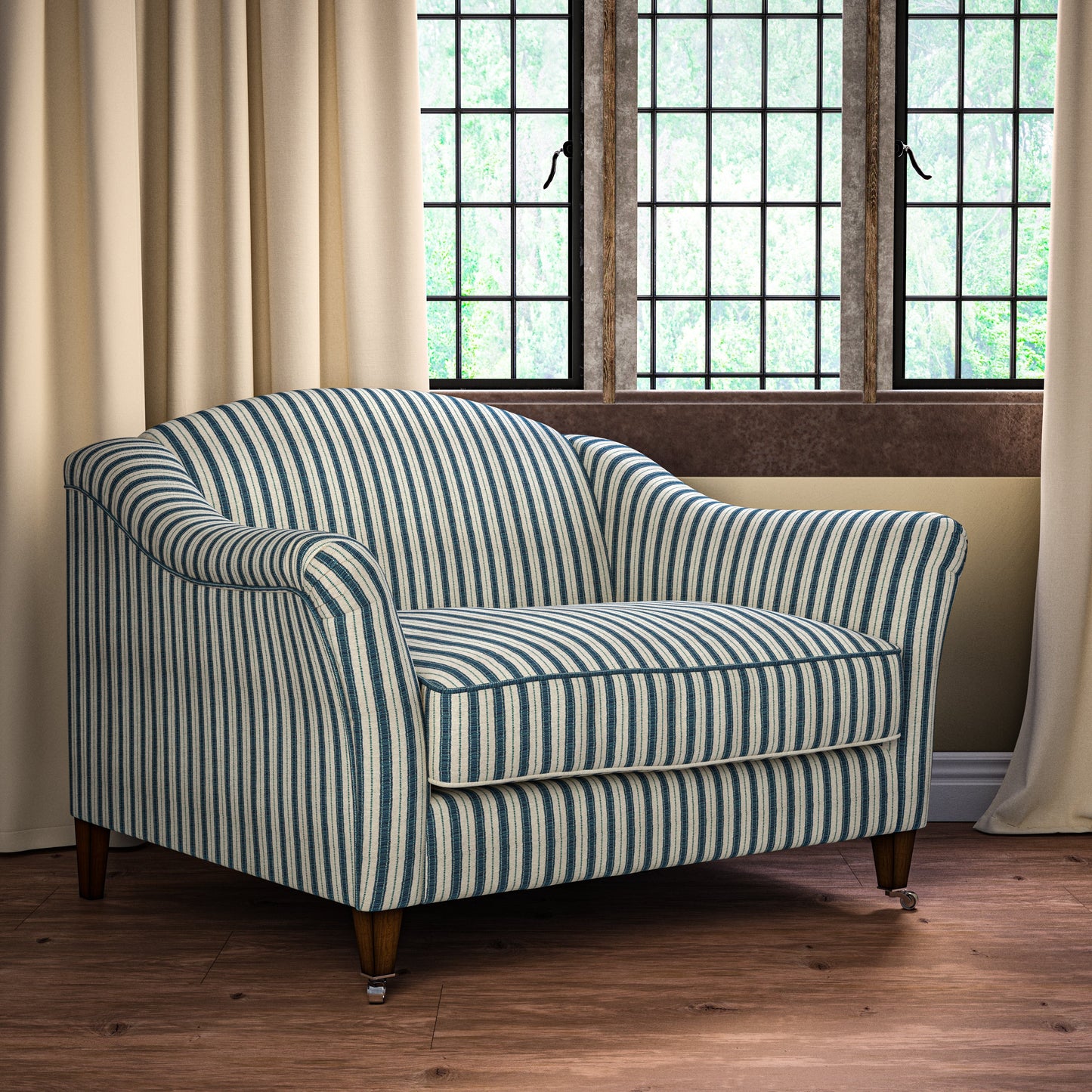 Sketched Stripe Ocean Fabric