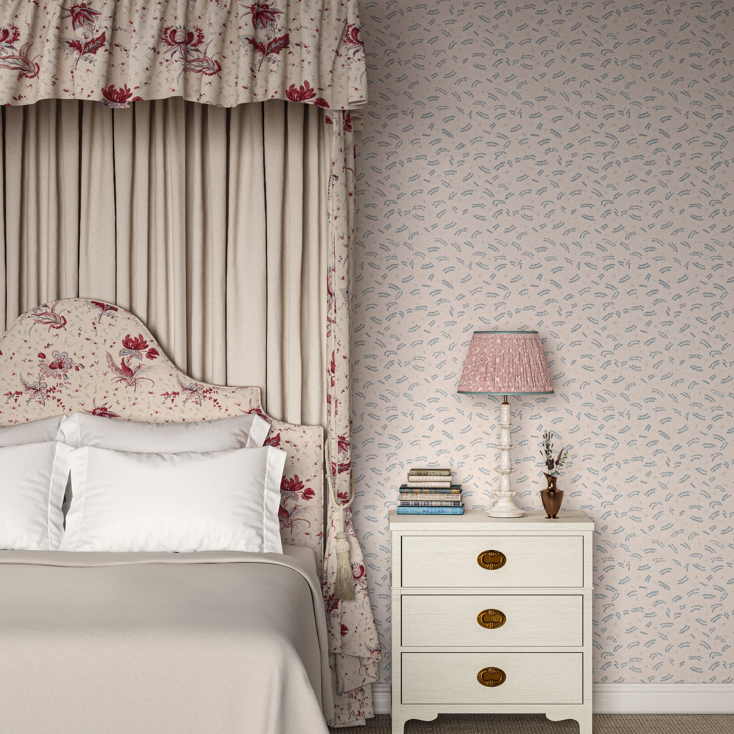 Thistle Flower Pink/Blue Fabric