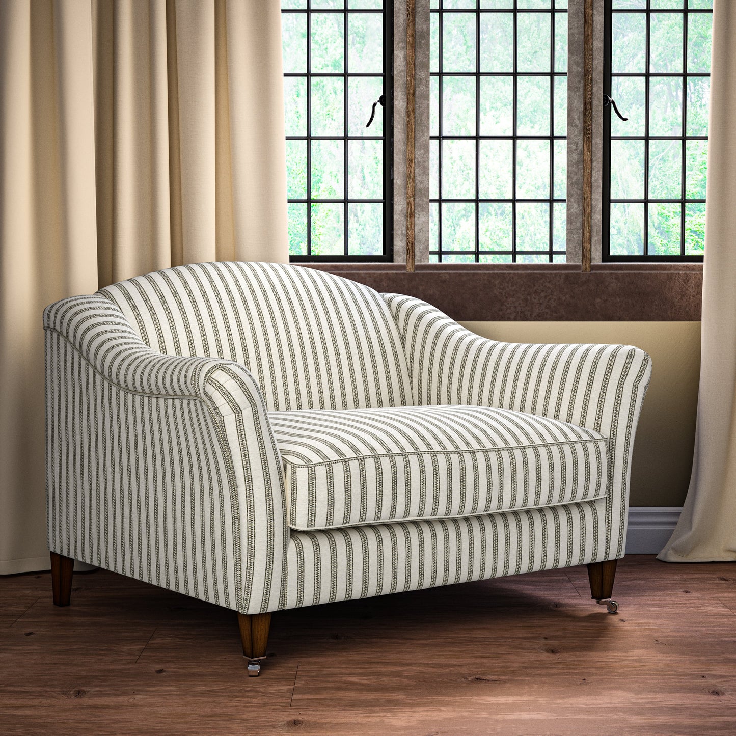 Ticking Stripe Field Fabric