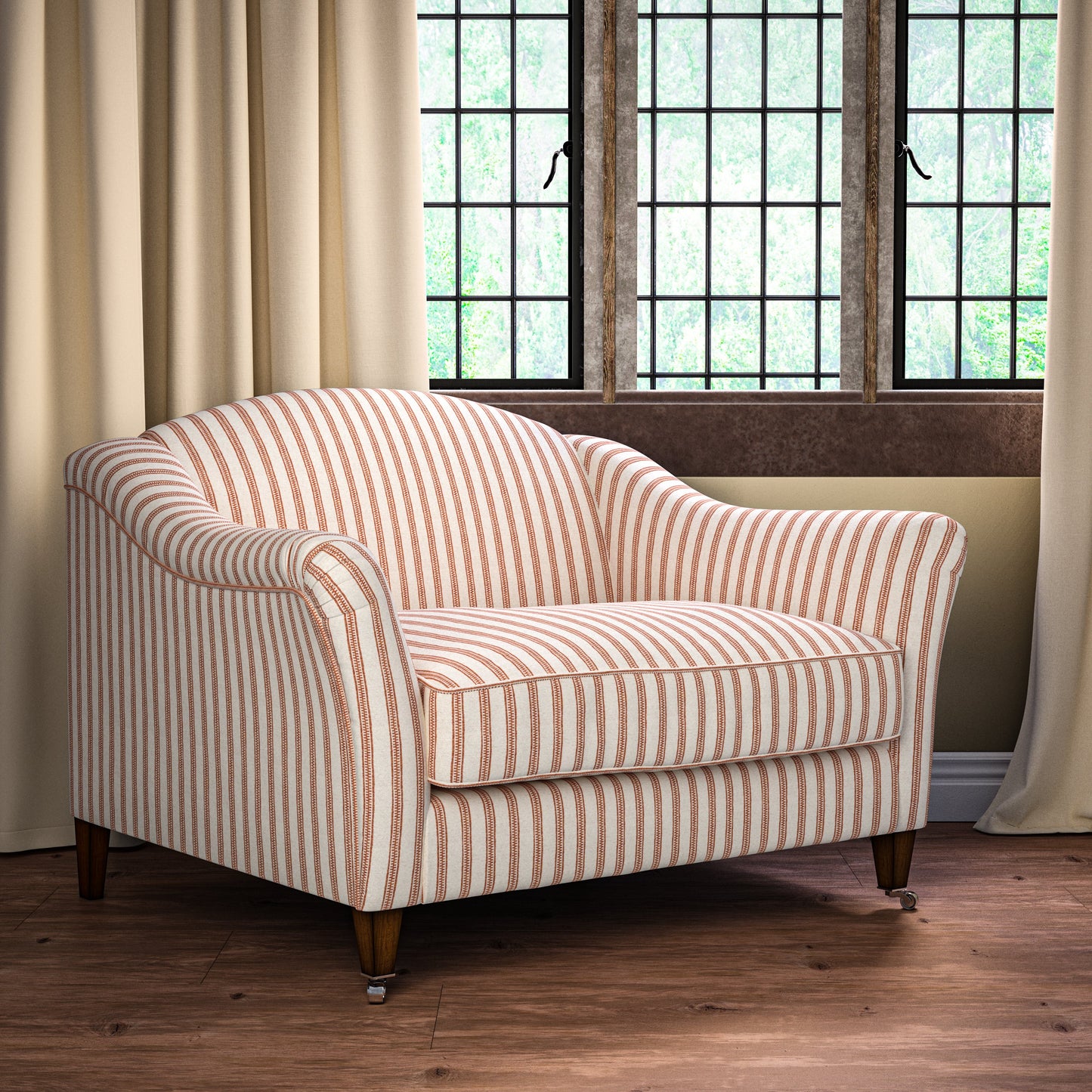 Ticking Stripe Ginger Fabric