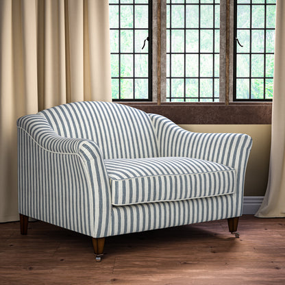 Ticking Stripe Ocean Fabric