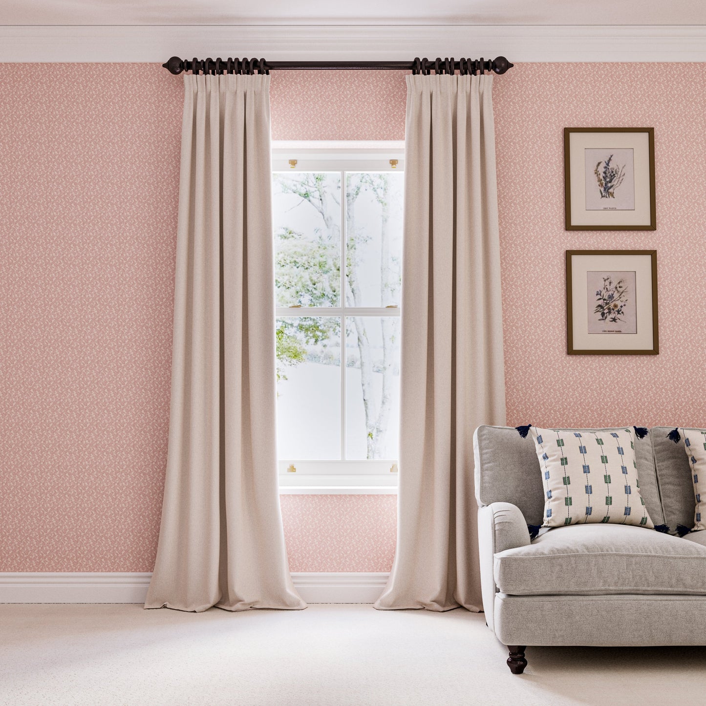 Tulkan Soft Pink Wallpaper Sample