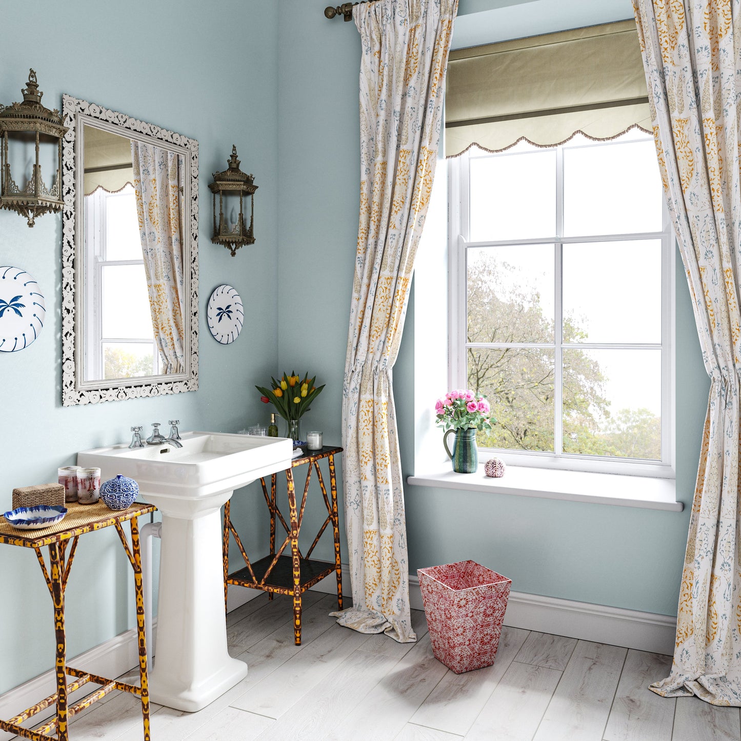 Vasari Blue/Orange Fabric