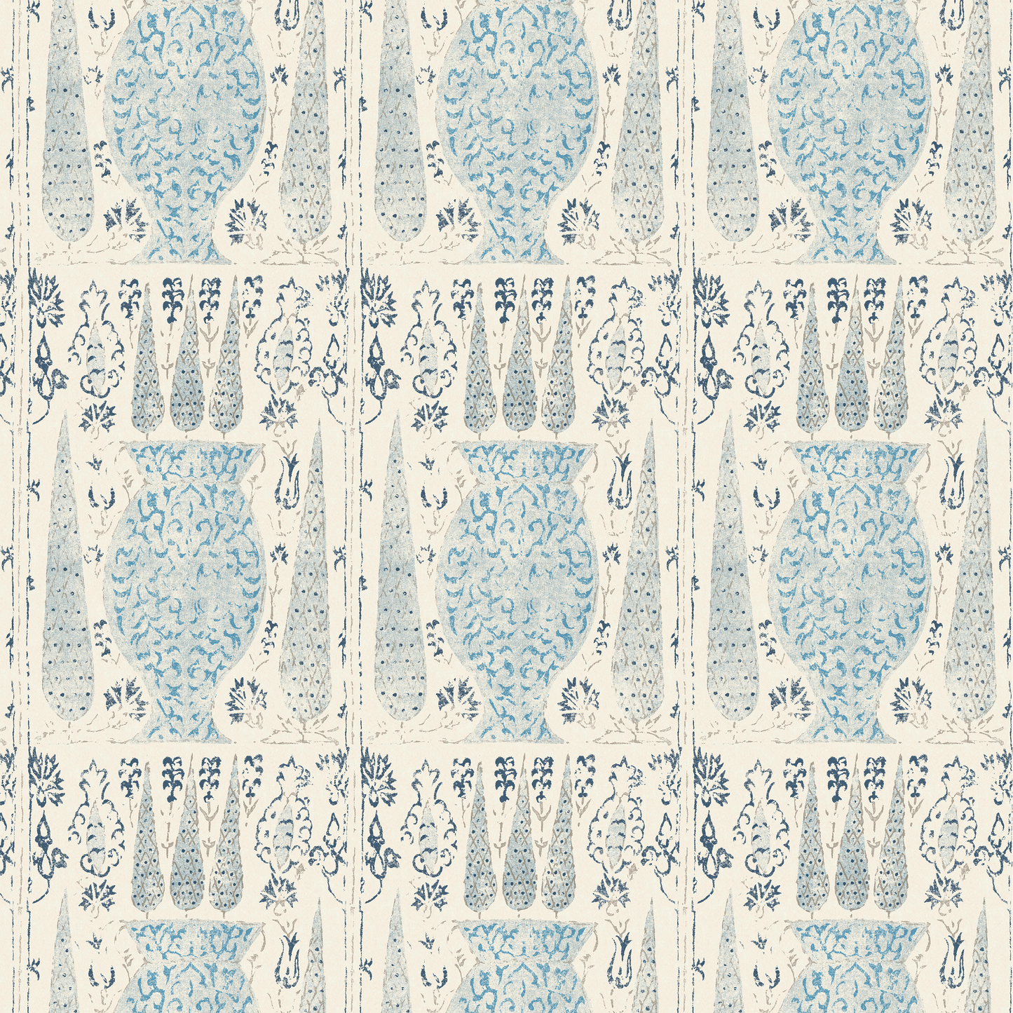 Vasari China Blue Wallpaper Sample