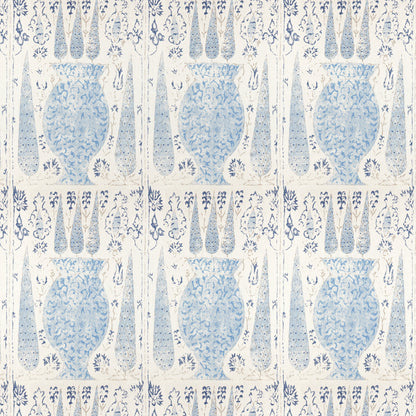 Vasari China Blue Fabric