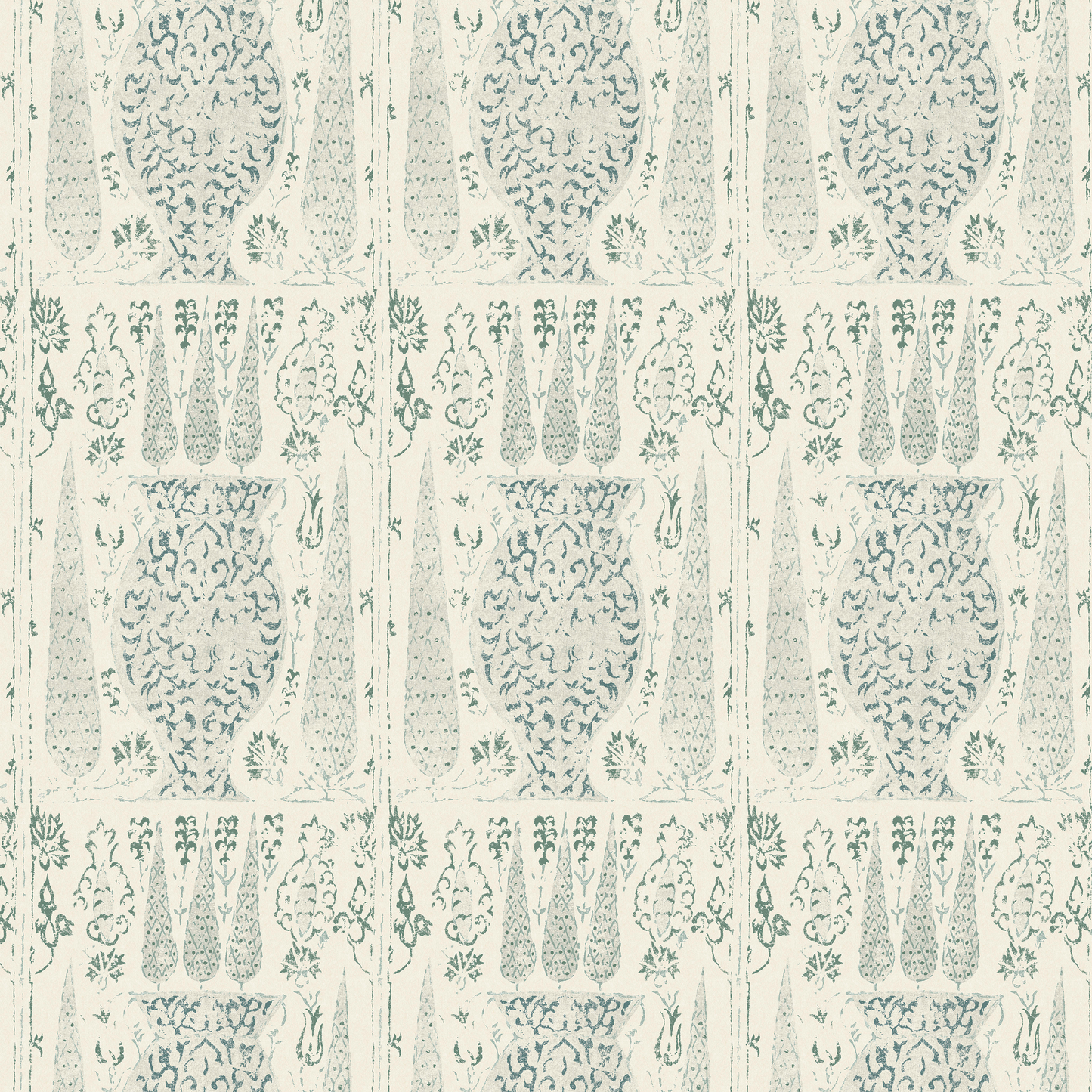 Vasari Duck Egg/Grey Wallpaper Sample