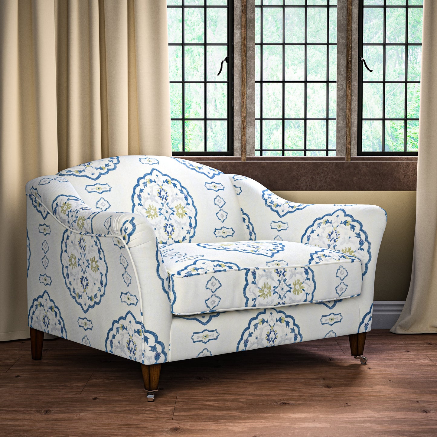 Waverton Blue Fabric