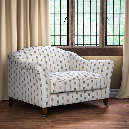 Zig Zag Stripe Azure/Kingfisher Fabric